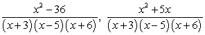 <strong>Write the fractions below in terms of the LCM of the denominators. </strong> A) B) C) D) E)