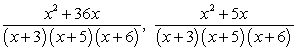 <strong>Write the fractions below in terms of the LCM of the denominators. </strong> A) B) C) D) E)