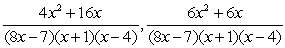 <strong>Write each of the following fractions in terms of the LCM of the denominators: </strong> A) B) C) D) E)