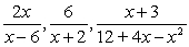 <strong>Write each of the following fractions in terms of the LCM of the denominators: </strong> A) B) C) D) E)