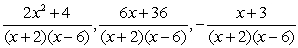 <strong>Write each of the following fractions in terms of the LCM of the denominators: </strong> A) B) C) D) E)