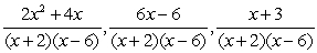 <strong>Write each of the following fractions in terms of the LCM of the denominators: </strong> A) B) C) D) E)