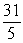 <strong>Solve: </strong> A) B) 5 C) D) E) -5