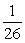 <strong>Solve: </strong> A) 13 B) C) 26 D) E)