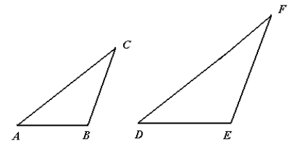 <strong>Triangles ABC and DEF are similar with AB = 4, DE = 10, and DF = 15. Find side AC. Round your answer to the nearest tenth.</strong> A) 2.7 B) 37.5 C) 11.2 D) 6.0 E) 7.9