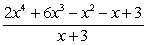 Divide by using synthetic division:  