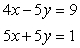 <strong>Is (1, -1) a solution of the following system of equations? </strong> A) Yes B) No