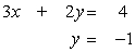 <strong>Solve the following system of equations by graphing: </strong> A) (2, -1) B) No solution C) (0, 2) D) (2, -1)