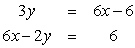 <strong>Solve the following system of equations by graphing: </strong> A) (2, 2) B) (3, 0) C) (1, 0) D) No solution E) (3, 2)