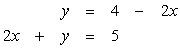 <strong>Solve by substitution: </strong> A) (3, -2) B) (1, 2) C) Dependent D) No solution E) (2, 0)