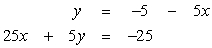 <strong>Solve by substitution: </strong> A) (0, 2) B) Dependent, C) (2, -8) D) No solution E) (1, -3)