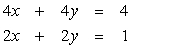 <strong>Solve by the addition method: </strong> A) (-4, 6) B) No solution C) (0, 2) D) (8, -6) E) (4, -2)