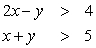 <strong>Graph the solution set of the following system: </strong> A) B) C) D) E) None of the above