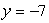 <strong>Find the equation of line that contains the point whose coordinates are (-7, -10) and whose slope is undefined.</strong> A) B) C) D) E)