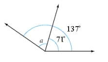 <strong>Find the measure of . </strong> A) 69° B) 66° C) 19° D) 208° E) 61°