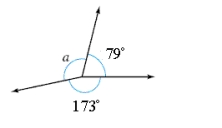<strong>Find the measure of . </strong> A) 86° B) 108° C) 342° D) 187° E) 118°