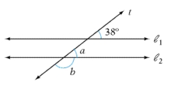 <strong>Given that , find the measures of angles a and b. </strong> A) , B) , C) , D) , E) ,