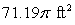 <strong>The slant height of a cone is 5.2 ft. The radius of the base is 3.7 ft. Find the surface area of the cone. Give the exact value.</strong> A) B) C) D) E)