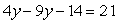 <strong>Solve. </strong> A) 35 B) -12 C) -7 D) -175 E) -5