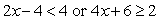 Solve the following compound inequality. Write the solution in interval notation.