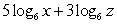 <strong>Write the logarithm in expanded form. </strong> A) B) C) D)