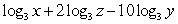 <strong>Write the logarithm in expanded form. </strong> A) B) C) D)