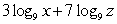 <strong>Write the logarithm in expanded form. </strong> A) B) C) D)