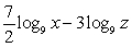 <strong>Write the logarithm in expanded form. </strong> A) B) C) D)