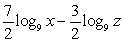 <strong>Write the logarithm in expanded form. </strong> A) B) C) D)