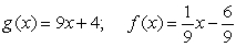 <strong>Use the Composition of Inverse Function Property to determine whether the functions given below are inverses. </strong> A) No B) Yes