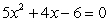<strong>Write the quadratic equation below in standard form with a positive coefficient of x<sup>2</sup>.  </strong> A)   B)   C)   D)   E)   <div style=padding-top: 35px> 