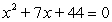 <strong>Write a quadratic equation that has integer coefficients and has solutions 4 and -11.</strong> A)   B)   C)   D)   E) None of the above <div style=padding-top: 35px> 