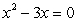 <strong>Write a quadratic equation that has integer coefficients and has solutions 0 and 3.</strong> A)   B)   C)   D)   E) None of the above <div style=padding-top: 35px> 