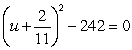 <strong>Solve by taking square roots:  </strong> A)   B)   C)   D)   E) None of the above <div style=padding-top: 35px> 