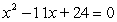 <strong>Solve by completing the square:  </strong> A)   B) 8, 3 C) -8, 3 D) -8, -3 E)   <div style=padding-top: 35px> 