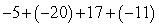 <strong>Add: </strong> A) 26 B) 31 C) -19 D) 35 E) 19