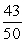 <strong>Write as a percent.</strong> A) 43 % B) 86 % C) 1.16 % D) 430 % E) 8.6 %