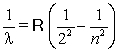 <strong>To explain the line emission spectra of hydrogen in the visible region, Balmer proposed the following formula . According to this formula for what value of n would the energy of the emitted wavelength be the greatest?</strong> A) 3 B) 4 C) 5 D) 6 E) 7