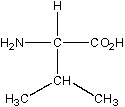<strong>The structure given below is the structure of _____. </strong> A) alanine B) glycine C) valine D) lysine E) serine