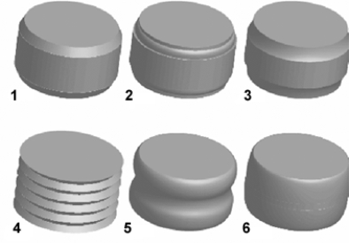 <strong>  The item marked ____ in the above figure has the Complex 2 bevel shape.</strong> A)2 B)3 C)4 D)5 <div style=padding-top: 35px> 