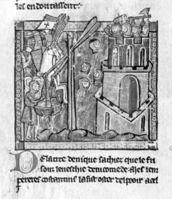 Evaluate the extent to which religious motives sparked the Crusades. Document 1 Pope Urban II, speech at the Council of Clermont, responding to the request by the Byzantine emperor for aid against the invading Seljuk Turks, 1095 Although, O sons of God, you have promised more firmly than ever to keep the peace among yourselves and to preserve the rights of the church, there remains still an important work for you to do. For your brethren who live in the east are in urgent need of your help, and you must hasten to give them the aid which has often been promised them. For, as the most of you have heard, the Turks and Arabs have attacked them and . . . have occupied more and more of the lands of those Christians and have overcome them in seven battles. They have killed and captured many and have destroyed the churches and devastated the empire. On this account I, or rather the Lord, beseech you as Christ's heralds to publish this everywhere and to persuade all people of whatever rank, foot-soldiers and knights, poor and rich, to carry aid promptly to those Christians and to destroy that vile race from the lands of our friends. I say this to those who are present, it meant also for those who are absent. Moreover, Christ commands it. All who die by the way, whether by land or by sea, or in battle against the pagans, shall have immediate remission of sins. This I grant them through the power of God with which I am invested. . . . Let those who have been accustomed unjustly to wage private warfare* against the faithful now go against the infidels and end with victory this war which should have been begun long ago. Let those who for a long time, have been robbers, now become knights. Let those who have been fighting against their brothers and relatives now fight in a proper way against the barbarians. *Christians fighting against other Christians in Europe Document 2 Miniature: Crusaders bombard Nicaea with the severed heads of Muslim soldiers, 1097   Miniature by an anonymous thirteenth-century French artist, in History of Outremer (Medieval French Crusader states), by Guilluame de Tyr (William of Tyre), twelfth-century archbishop of Tyre and historian born and raised in Crusader-controlled Jerusalem Document 3 Fulk of Chartres, cleric who participated in the First Crusade including the siege of Jerusalem in 1099 Count Raymond and his men, who were attacking the wall on the other side, did not yet know of all this, until they saw the Saracens leap from the wall in front of them. Forthwith, they joyfully rushed into the city to pursue and kill the nefarious enemies, as their comrades were already doing. Some Saracens, Arabs, and Ethiopians took refuge in the tower of David, others fled to the temples of the Lord and of Solomon. A great fight took place in the court and porch of the temples, where they were unable to escape from our gladiators. Many fled to the roof of the temple of Solomon, and were shot with arrows, so that they fell to the ground dead. In this temple almost ten thousand were killed. Indeed, if you had been there you would have seen our feet colored to our ankles with the blood of the slain. But what more shall I relate? None of them were left alive; neither women nor children were spared. This may seem strange to you. Our squires and poorer footmen discovered a trick of the Saracens, for they learned that they could find byzants [a gold coin] in the stomachs and intestines of the dead Saracens, who had swallowed them. Thus, after several days they burned a great heap of dead bodies, that they might more easily get the precious metal from the ashes. . . . The carnage over, the crusaders entered the houses and took whatever they found in them. Chronicled in The Deeds of the Franks Who Attacked Jerusalem, written between 1101 and 1128 Document 4 Kneeling Crusader with his horse, from the Westminster Psalter, c. 1250  <div style=padding-top: 35px> 