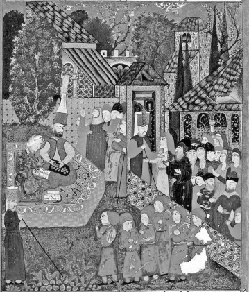 <strong>Questions refer to the image below.   Devshirme in the Balkans All of the following were methods used by the Ottoman Sultans to legitimize their rule EXCEPT:</strong> A) the adoption of Byzantine bureaucratic administrative practices. B) the building of monumental architecture like Topkapi Palace and Suleymaniye Mosque. C) proclaiming religious authority, as well as political authority. D) the extensive use of a volunteer military to show widespread support for the Sultan. <div style=padding-top: 35px> 