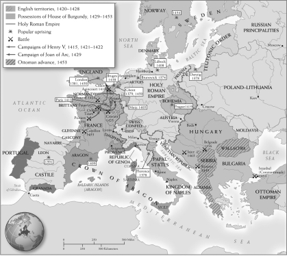 Use the two maps below and your knowledge of world history to answer all parts of the question that follows. Map 1 of Europe c. 1400-1500   Map 2 of Ottoman Empire c. 1300-1556   (A) Identify and explain ONE similarity in the expansion of the Ottoman Empire and of European states in the fourteenth and fifteenth centuries. (B) Identify and explain ONE difference in the expansion of the Ottoman Empire and of European states in the fourteenth and fifteenth centuries. (C) Explain ONE long-term impact that Ottoman expansion had on European states in the fifteenth century.<div style=padding-top: 35px> 