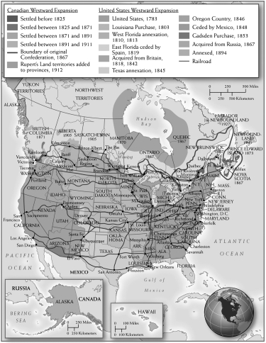 <strong>Questions refer to the maps below. Russian Expansion, 1801-1914 U.S. and Canadian Westward Expansion, 1803-1912 According to the maps, what transportation system was MOST associated with continental territorial expansion?</strong> A) Steamships B) Railroads C) Canals D) Highways