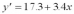 Using a regression line of , a value of x = 3.6 would result in a predicted value of .