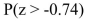 <strong>Find the probability using the standard normal distribution.</strong> A) 0.2296 B) 0.7704 C) 0.7296 D) 0.2600