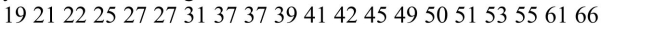 <strong>A researcher believes that the median amount of rain per year is 36 inches.A random sample of 20 years yields the following data: At = .05, should the researcher's hypothesis be accepted or rejected? You may use the following abbreviated table of critical values (two tailed, = .05) taken from Table J: </strong> A)Reject because the test value 6 is more than the critical value 6 B)Do not reject because the test value 7 is more than the critical value 6 C)Reject because the test value 6 is more than the critical value 5 D)Do not reject because the test value 7 is more than the critical value 5