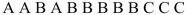 <strong>How many runs are in the following sequence? </strong> A)7 B)6 C)5 D)4