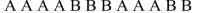 <strong>Test the following sequence for randomness. You may use the following abbreviated table of critical values for runs (at = .05).Reject the null hypothesis if the number of runs is less than or equal to the smaller value or greater than or equal to the Larger value. </strong> A)Do not reject because the test value 4 is between the critical values 3 and 11 B)Do not reject because the test value 7 is between the critical values 3 and 12 C)Do not reject because the test value 4 is outside the critical values 3 and 11 D)Reject because the test value 7 is between the critical values 3 and 11