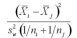 <strong>Complete the formula for the sum of squares between groups: </strong> A) B) C) D)